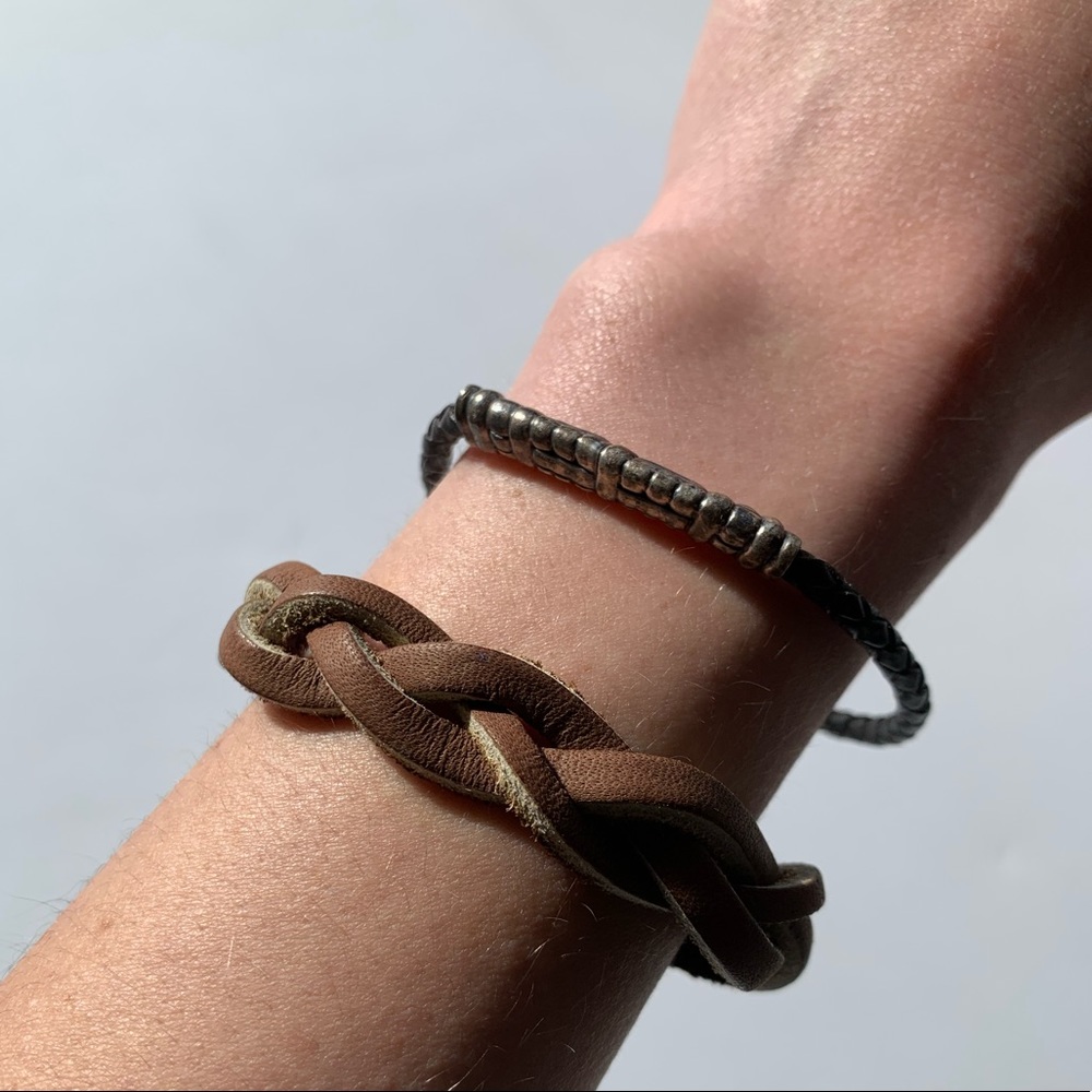 Braided Leather Bracelet Bundle
